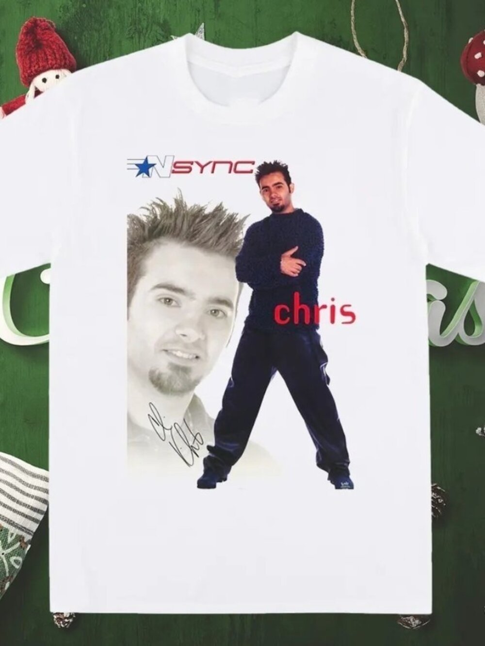 Nsync N Sync Chris Kirkpatrick 2000 Signature T-Shirt 252